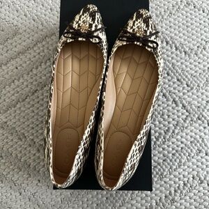 Coach Brown and Cream Ballet Flats